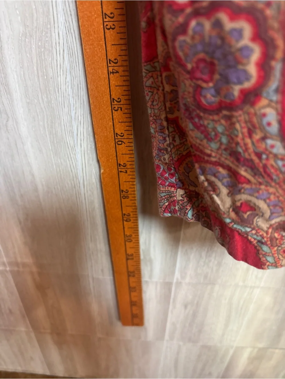 Lauren Ralph Lauren Red Paisley Cotton Modal Pajama Set Size L